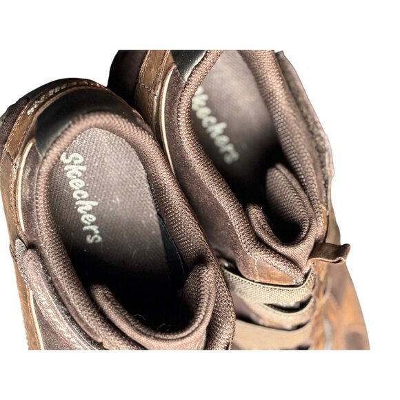 Skechers Womens Brown Casual Sneakers Size 9 Leather Upper & Man-Made Material - Picture 5 of 9